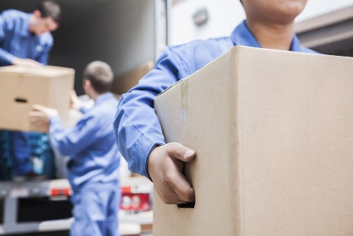 Man and van moving service in Harrow with boxes and furniture