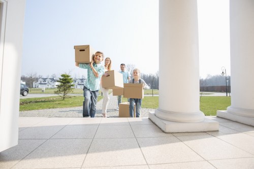 A moving truck service helping with a flat move in Harrow