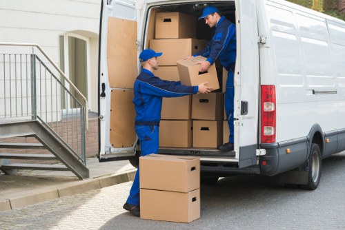 Commercial moving team planning an office relocation in Harrow