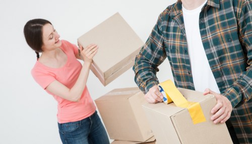 Packing and labelling office equipment for relocation