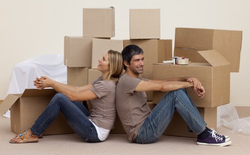 Office removals setup in a Harrow commercial property