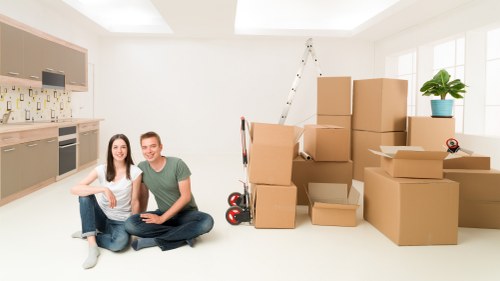 Packing office furniture and equipment for a Harrow relocation