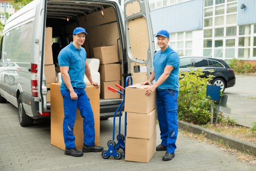 Man and van working in a Harrow residential street