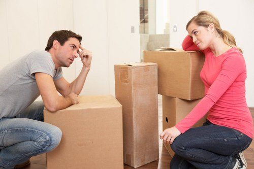 Packing and loading items into a moving van