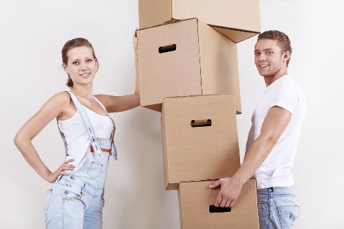 Removal team loading furniture for a local Harrow home move
