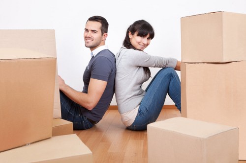 Loading furniture and boxes into a removal van in Harrow